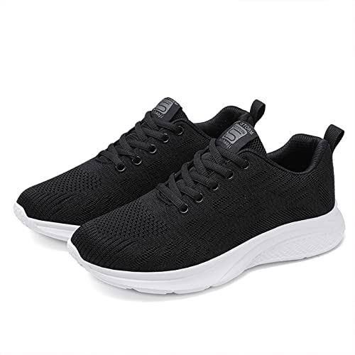 XPERSISTENCE Tennisschuhe Sportschuhe Damen Leichtes Non Slip Walkingschuhe Atmungsaktiv Bequem Laufschuhe Fitness Gym Schwarz Größe 40 von XPERSISTENCE