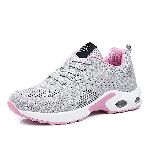 XPERSISTENCE Turnschuhe Damen Atmungsaktiv rutschfeste Laufschuhe Fitness Straßenlaufschuhe Sportschuhe Mode Sneaker Grau 37 EU von XPERSISTENCE
