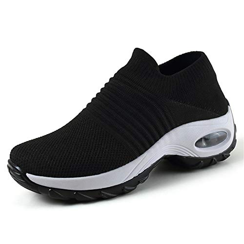 XPERSISTENCE Wanderschuhe Damen Laufschuhe Leichte Laufschuhe Atmungsaktive Fitness Schwarz Größe 35 von XPERSISTENCE