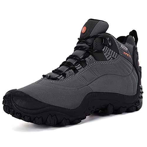 XPETI Wanderschuhe Herren Wasserdichte Wanderstiefel Trekkingschuhe Bergschuhe Outdoorschuhe Grau 47 EU von XPETI