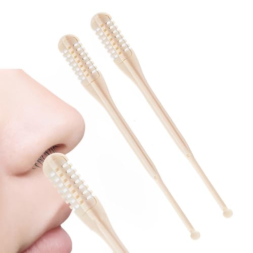 XPEX 2 Stück 2-in-1 Nasenhaarschneider, 360° Drehbar Nasenhaartrimmer für Männer Frauen Doppelseitig Nasenhaarreiniger mit Ohrstöpsel Tragbar Manuell Nasenhaarentfernungswerkzeug Nose hair trimmer von XPEX