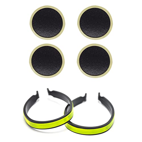 XPEX 2er-Pack Radhose Clips + 4 Patches, reflektierende Hose Clips elastische Hose Clips Reflektor PVC beschichtet Radfahren Knöchelriemen für Outdoor-Lauf, Radfahren, Outdoor-Sport. von XPEX