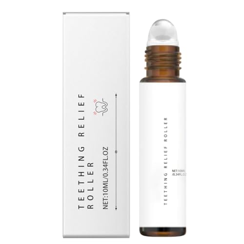 XPEX 2pcs Zahnungsrolle Baby,Zahnungsroller,Teething Roller,Zahnen Massage Beruhigendes Öl,Zahnen Roller,Teething Toy,Baby Oil,Zahnungshilfe,Reduce Teething Discomfort von XPEX