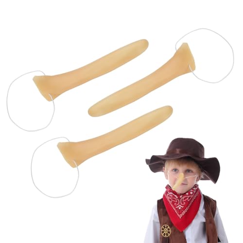 XPEX 3 Stück Long dick nose mask Halloweenkostüm Kleidung Kostüm mit Langer Nase Lange Nasenstütze Lange Nasenprothese Kostüm Lange Nase Requisiten Prothetik bilden von XPEX