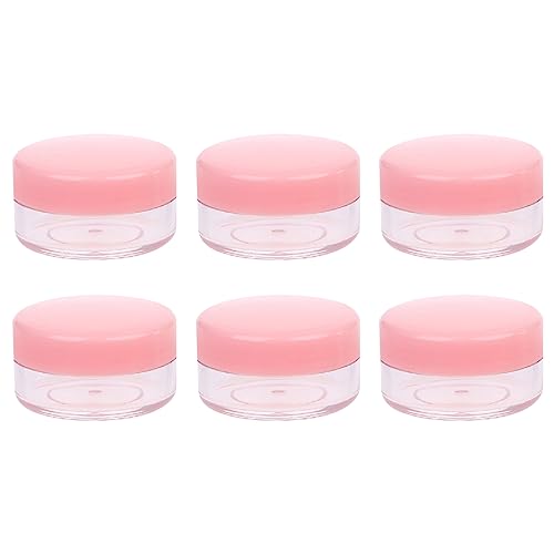 XPEX 6 Stück Döschen, 10 ml Leerdose klarer Tiegel, Cremedose Leer Transparent Tiegel mit Schraubverschluss Reise Töpfchen Döschen Set, für Lotion, Creme, Mini-Kerzen, Kosmetik von XPEX