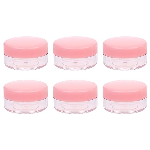 XPEX 6 Stück Döschen, 10 ml Leerdose klarer Tiegel, Cremedose Leer Transparent Tiegel mit Schraubverschluss Reise Töpfchen Döschen Set, für Lotion, Creme, Mini-Kerzen, Kosmetik von XPEX