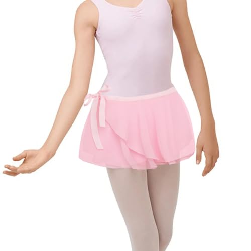 XPEX Ballettkleidung mädchen Ballettkleid mädchen Tanzkleid mädchen Mädchen Ballett aus transparentem Chiffon antistatisch lockerluftiger Ballettrock zum Binden für Kinder（Rosa） von XPEX