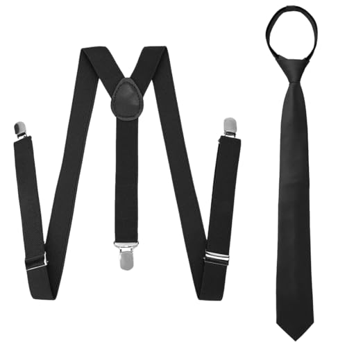 XPEX Hosenträger für Herren, Hosenträger für Damen, schwarze Hosenträger, Hosenträger für Arbeitshosen, elastische verstellbare Hosenträger mit Metallklammern XPEX Hosenträger für Herren, Hosenträger für Damen, schwarze Hosenträger, Hosenträger für Arbeitshosen, elastische verstellbare Hosenträger mit Metallklammern von XPEX