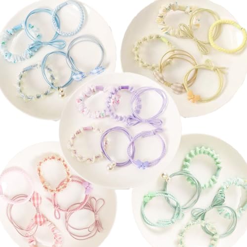 30 Stück pastellfarbene Haargummis, Haarstyling-Zubehör, Macaron-Farbe, für Mädchen und Frauen, Pferdeschwanz-Halter, Haargummi, keine Beschädigung, Bänder für dickes, glattes, lockiges Haar 30 Stück pastellfarbene Haargummis, Haarstyling-Zubehör, Macaron-Farbe, für Mädchen und Frauen, Pferdeschwanz-Halter, Haargummi, keine Beschädigung, Bänder für dickes, glattes, lockiges Haar von XPPZHKY