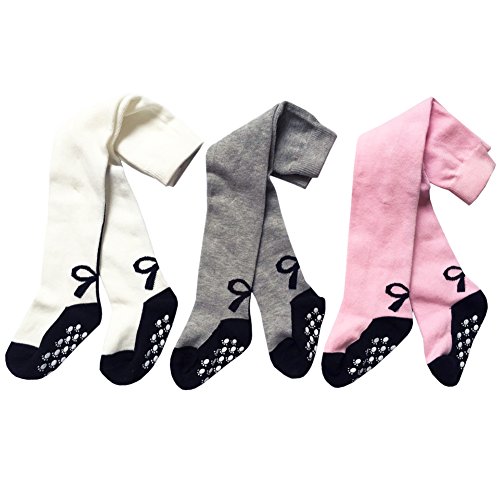 XPX Garment 3er Set Kinder-Strumpfhosen für Mädchen Baby-Strumpfhosen Anti-Rutsch-Baumwollsocken 1-2 Jahre von XPXGMT