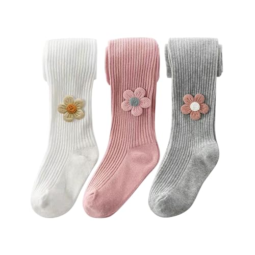 XPX Garment 3 Pack Infant Baby Mädchen Baumwolle Strumpfhosen Kleinkind Höschen Strümpfe (3-5 Jahre (hersteller Größe: M)), Mehrfarbig von XPXGMT