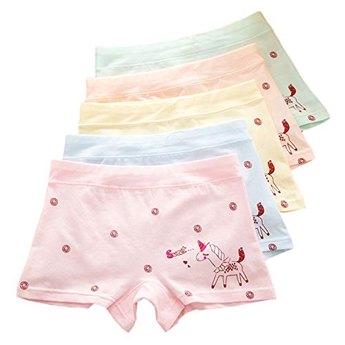 XPXGMT 5er Pack Kinder Mädchen Pantys Unterhose Hipster Mädchen Baumwolle Schlüpfer Unterwäsche Boxershorts Slips 3-5 Jahre(L) von XPXGMT
