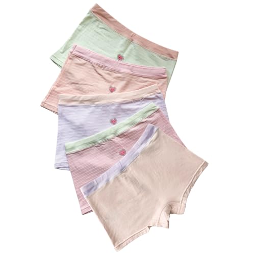 XPX Garment Streifen Schöne Katze Baumwolle Sportliche Mädchen Pantys Hipster Shorts Süß Unterwäsche Größe 4-6 Jahre(L) von XPXGMT
