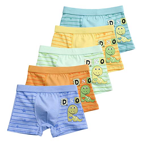 XPXGMT 5Pack Streifen Jungen Boxershorts Baumwolle Kleinkind Unterwäsche für Kinder 2–11 Jahre Gr. 2-4 Jahre von XPXGMT