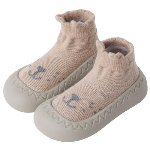 XQ&XG Baby rutschfeste Sockenschuhe Kleinkind Cartoon Lauflernschuhe Baby Schuhe Weicher Stricken Kinderschuhe Unisex Babybodenschuhe Hausschuhe für Mädchen Junge von XQ&XG