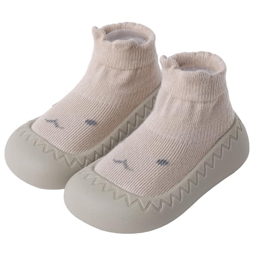 XQ&XG Baby rutschfeste Sockenschuhe Kleinkind Cartoon Lauflernschuhe Baby Schuhe Weicher Stricken Kinderschuhe Unisex Babybodenschuhe Hausschuhe für Mädchen Junge von XQ&XG