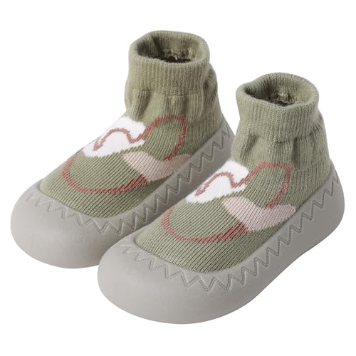 XQ&XG Baby rutschfeste Sockenschuhe Kleinkind Cartoon Lauflernschuhe Baby Schuhe Weicher Stricken Kinderschuhe Unisex Babybodenschuhe Hausschuhe für Mädchen Junge von XQ&XG