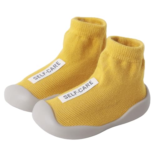 XQ&XG Baby rutschfeste Sockenschuhe Kleinkind Lauflernschuhe Mädchen Junge Schuhe Weicher Stricken Kinderschuhe Unisex Babybodenschuhe Hausschuhe für Baby von XQ&XG