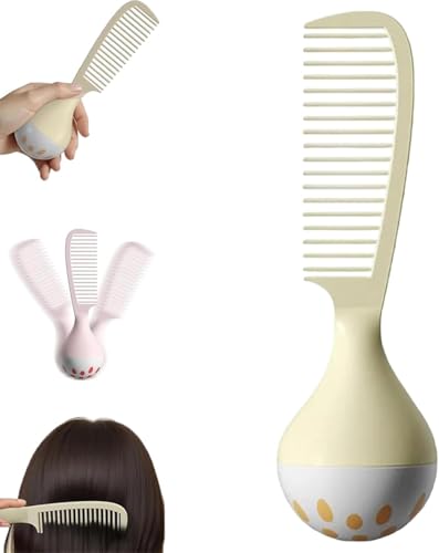 Tragbarer Standkamm mit U-förmigem Zahndesign und beschwerter Basis, geeignet für dickes, nasses Haar. Ergonomisch geformt, mit einem robusten, leicht zu reinigenden Griff von XQBBWXYXY