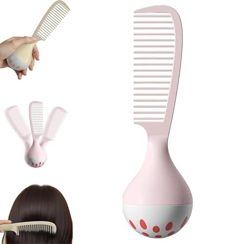 Tragbarer Standkamm mit U-förmigem Zahndesign und beschwerter Basis, geeignet für dickes, nasses Haar. Ergonomisch geformt, mit einem robusten, leicht zu reinigenden Griff von XQBBWXYXY