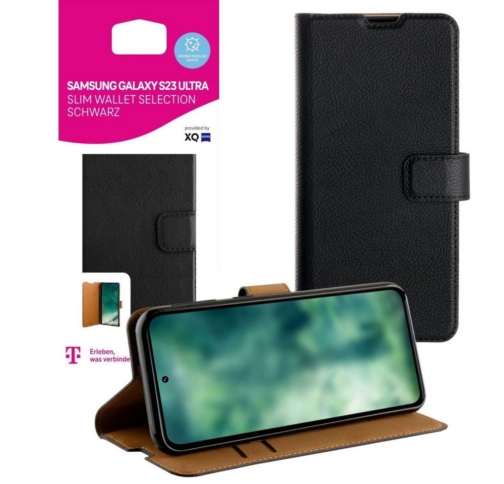 XQISIT Ersatzscherköpfe XQISIT Slim Wallet Schwarz für Galaxy S23 Ultra, Schlankes Wallet-Design, Einfache Karten- und Geldfächer von XQISIT