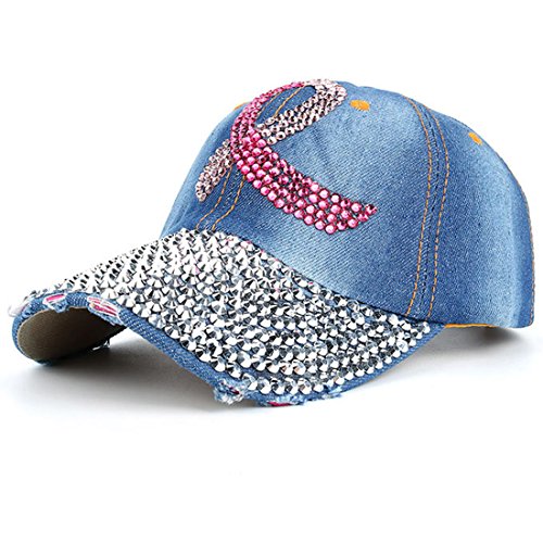XRDSS Damen Baseball Cap Mädchen Frauen Strass Sommer Outdoor Kappe (B-Dunkelblau) von XRDSS