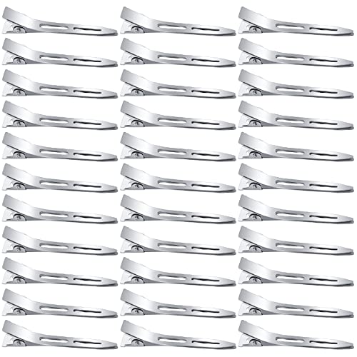 60 Stück EnteBill Haarspangen, Haarclips Locken Fixieren 2.2 Zoll Alligator Clips Keine Spur Haarklammer Haarclips zum Stylen Haarklammern Friseurbedarf für Damen Mädchen Haarstyling von XREE