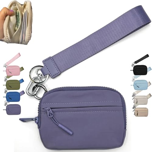 XRXRX 2024 Neue Geldbörse – Die Tasche Handgelenk, Kartenetui mit Reißverschluss und Ausweisfenster, Kartenetui, Schlüsselanhänger, Geldbörse, Damen, wasserdicht, Nylon, Schlüsselanhänger, Geldbörse, von XRXRX