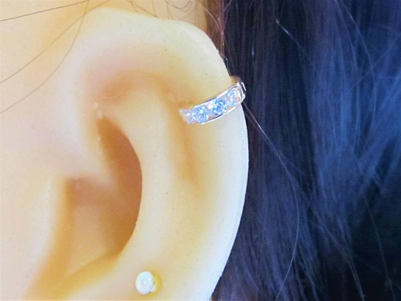 10K Solid Gold Knorpelohrring..18G..8 Mm von XSBodyJewelry