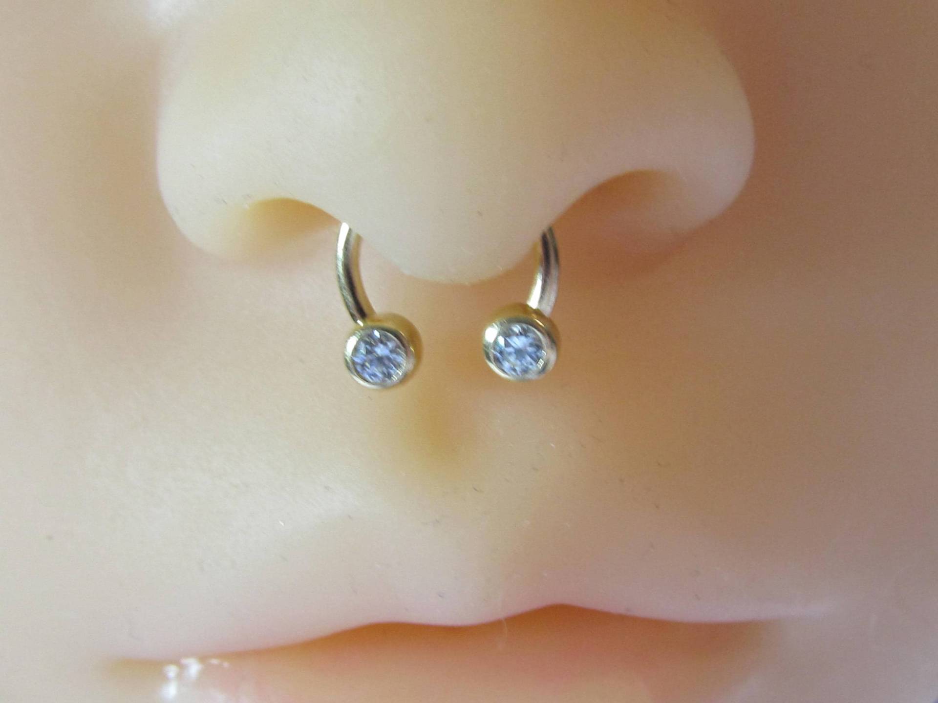14K Solid Gold Septum, Daith, Helix, Knorpel Piercing Barbell..16G..8 Mm Oder 10 von XSBodyJewelry