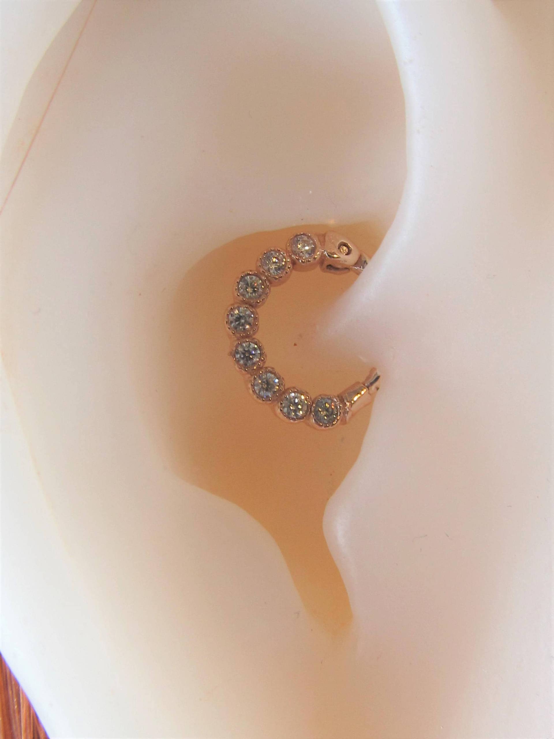 14K Solid Rose Gold Daith Piercing Clicker Ring..16G..8 Mm Innendurchmesser.nickel Frei 14K Solid Rose Gold Daith Piercing Clicker Ring..16G..8 Mm Innendurchmesser.nickel Frei von XSBodyJewelry