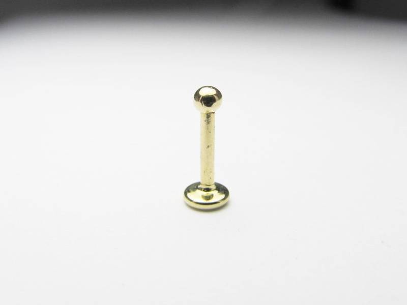 14Kt Gelbgold 16G Labret..6mm Oder 8mm | Nickelfrei von XSBodyJewelry