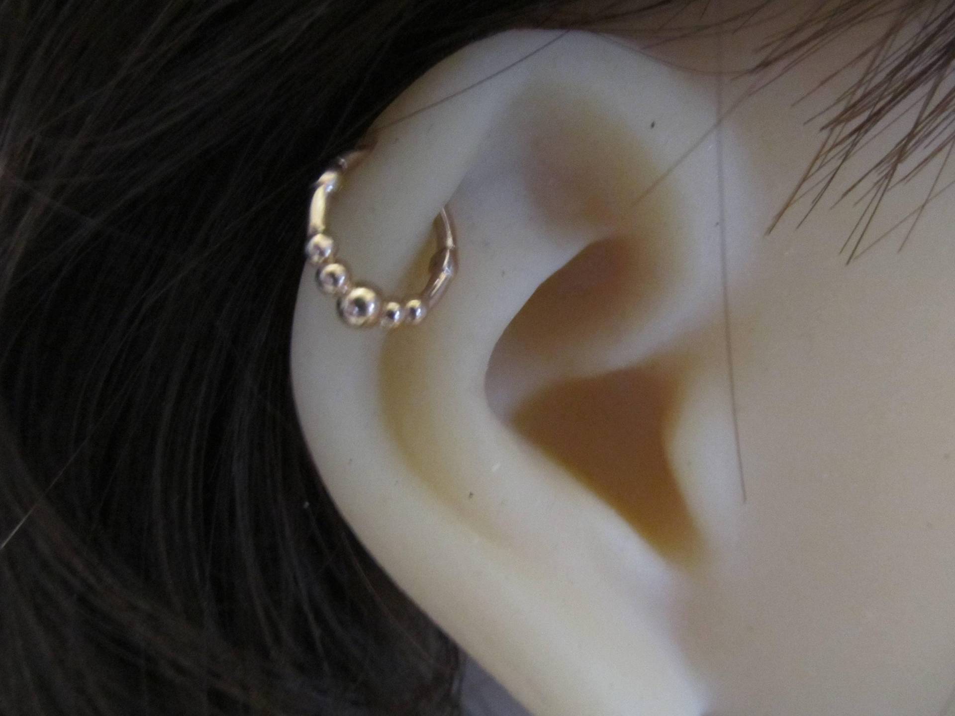 14Kt Massiver Roségold Knorpel Piercing Ring 16G von XSBodyJewelry