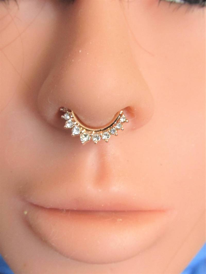 Goldene Septum Chirurgenstahl Biegbar Ring..16G..8 Mm Innendurchmesser von XSBodyJewelry