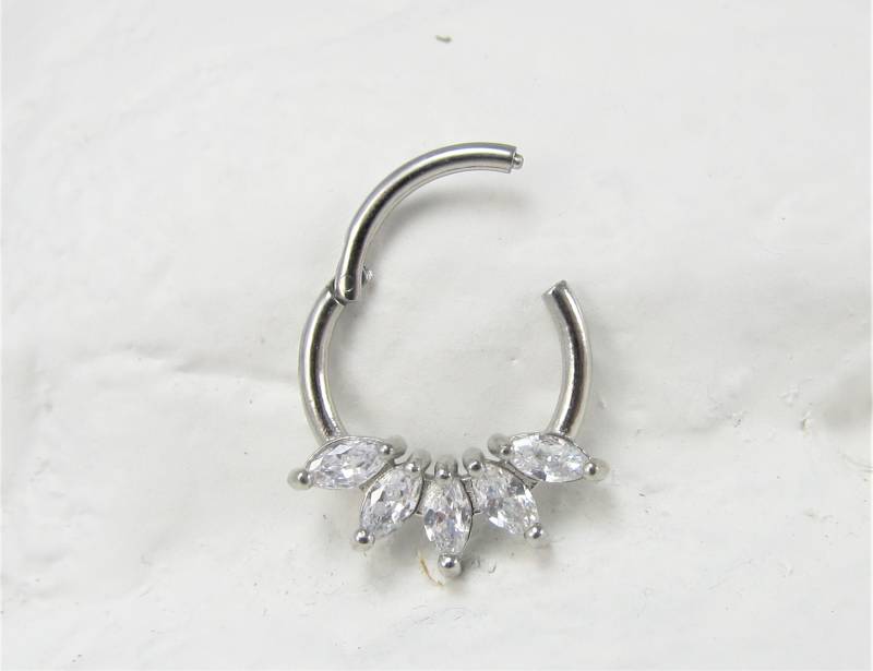 Marquise Clicker, Septum Piercing Chirurgenstahl Clicker..16G..9.5 Mm von XSBodyJewelry