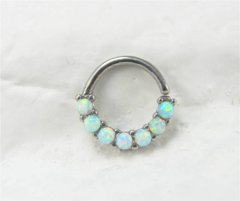 Opal Daith, Septum Biegbarer Hoop Ring..18G Oder 16G..8 Mm von XSBodyJewelry