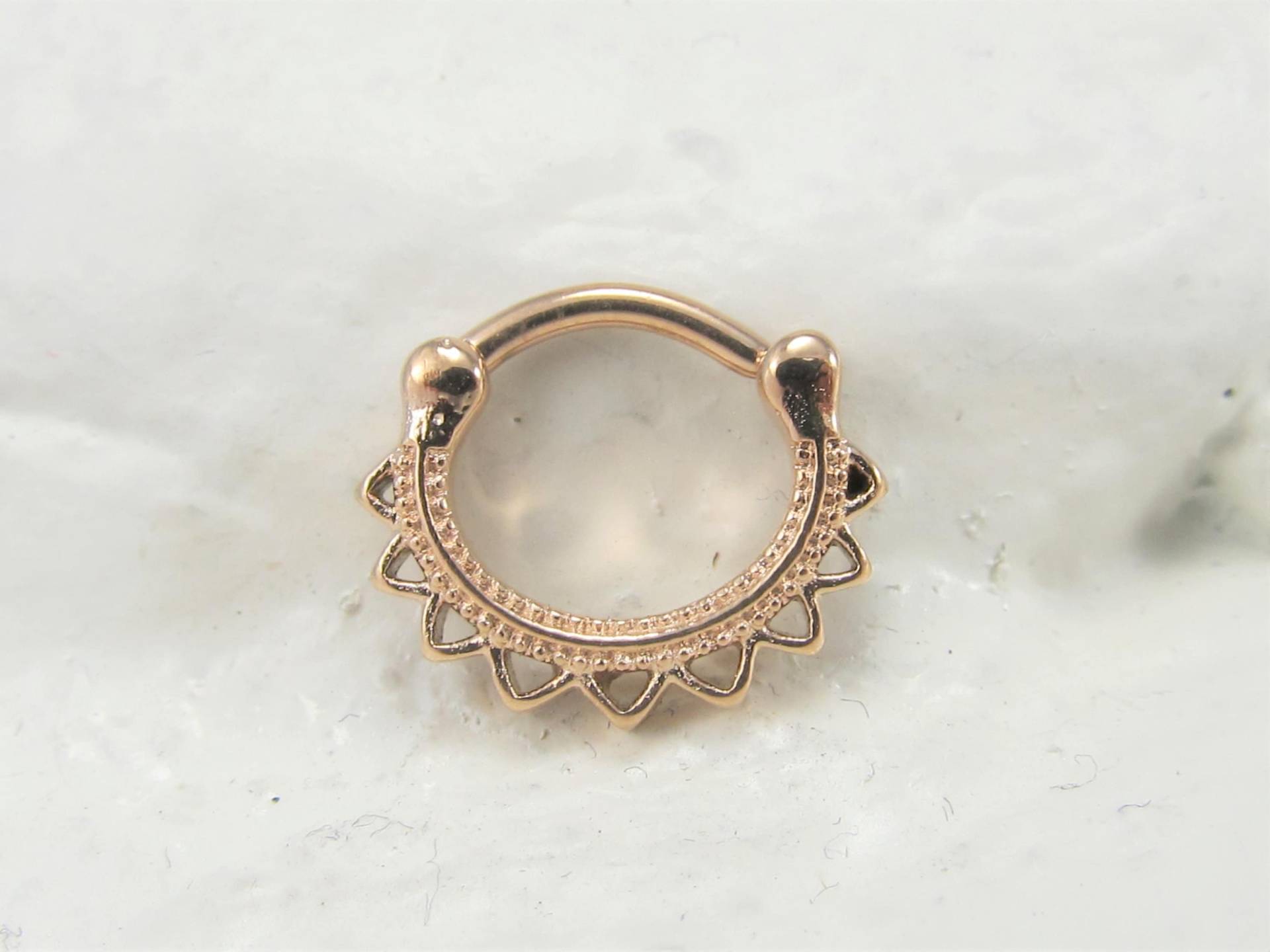 Rose Gold Daith Piercing, Septum-Piercing-Chirurgenstahl Clicker Ring..16G..8 Mm | C05Rg von XSBodyJewelry