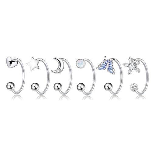 XSDSLS 16G Nasenpiercing Hufeisen Lippenpiercing Septum Ring Edelstahl Lippe Hufeisen Nasenring Septum Piercing Damen Tragus Helix Ohr Piercing Schmuck von XSDSLS