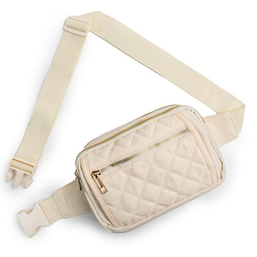 XSDSLS Bauchtasche Damen Gürteltasche Herren, Laufen Hüfttasche Stylische Crossbody Brusttasche Crossbody Bag mit verstellbarem Riemen Mode Brusttasche für Laufen Wandern Reisen (Beige) von XSDSLS
