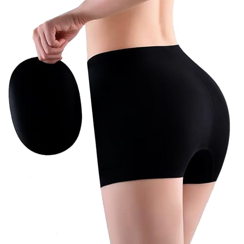 XSDSLS Damen Push Up Unterhose Enhancer Shapewear Fake Ass Hüfte Butt Lifter Shapers Höschen Hohe Taille Bauch Weg Unterwäsche Nahtlose Shapewear Figurformender Unterhose (Schwarz, L) von XSDSLS