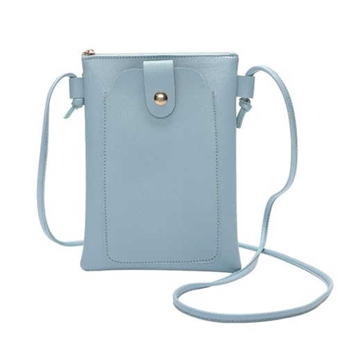 XSDSLS Handytasche für Damen Zum Umhängen Wasserdicht PU Leder Crossbody Schultertasche Handytasche Mini Handy Kleine Tasche Lady Umhängetasche mit Abnehmbarem Verstellbarem für Frauen (Aquablau) von XSDSLS