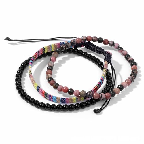 XSDSLS Surfer-Armband Set Herren,Surferarmband,Handmade Perlen-Armband,Boho Stoff-Armband,Freundschaftsarmband Geflochten,Boho Surfer Armbänder,Sommer-Strand-Schmuck Sport Outdoor Armband (FK0282) von XSDSLS