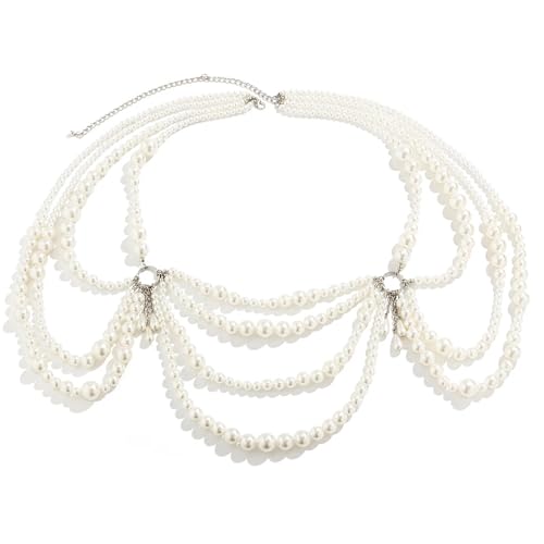 Vintage Multilayer Imitation Perle Quaste Taille Kette for Frauen Mi Braut Bauch Gürtel Körper Schmuck Zubehör Neue von XSFAMGB