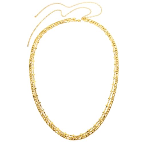 XSFAMGB 1 STÜCKE Edelstahl Körperkette Klassischer Layered Body for Frauen Schmuck Party von XSFAMGB