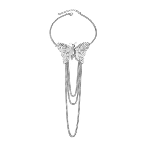 XSFAMGB 1 STÜCKE Gothic Metall Link Mit Charme Oberschenkel Bein Kette for Frauen Körper Schmuck Party Sommer Strand Zubehör(Silver) von XSFAMGB