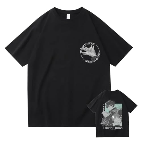 Anime Jujutsu Kaisen T-Shirt Fushiguro Megumi Sommer Freizeit Sport T-Shirt Jujutsu Kaisen Fushiguro Megumi Cosplay Kurzarm-T-Shirt Tops von XSLGOGO