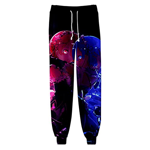 Unisex Anime Re:Life in a Different World from Zero Hose Emilia Jogginghose Rem Graphics Haremshose mit elastischer Taille und Kordelzug Unisex Anime Re:Life in a Different World from Zero Hose Emilia Jogginghose Rem Graphics Haremshose mit elastischer Taille und Kordelzug von XSLGOGO