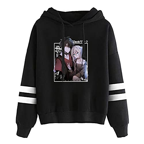 XSLGOGO Angels of Death Collection Übergroßer, einfacher, lässiger Anime-Hoodie Isaac·Foster Anime-Charakter-Hoodie, modisches Streetstyle-Oberteil, Keine Kängurutasche von XSLGOGO