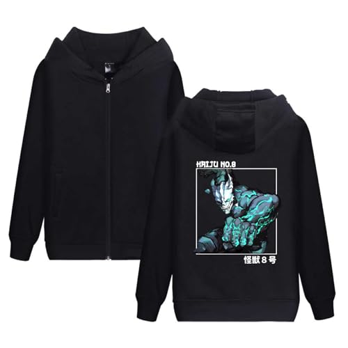 XSLGOGO Anime Kaiju No.8 Bluse Oversize Fit Body Anime Gedruckt Einfache Zip Up Kapuzenpulli XSLGOGO Anime Kaiju No.8 Bluse Oversize Fit Body Anime Gedruckt Einfache Zip Up Kapuzenpulli von XSLGOGO