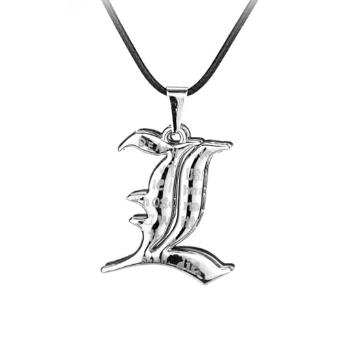 XSLGOGO Anime Peripherie-Schmuck Death Note Logo Halskette Yagami Light Lawliet L Anhänger Delicate Anhänger Schmuck XSLGOGO Anime Peripherie-Schmuck Death Note Logo Halskette Yagami Light Lawliet L Anhänger Delicate Anhänger Schmuck von XSLGOGO